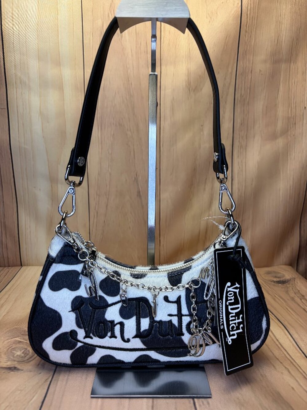 Von Dutch Cow Print shoulder bag